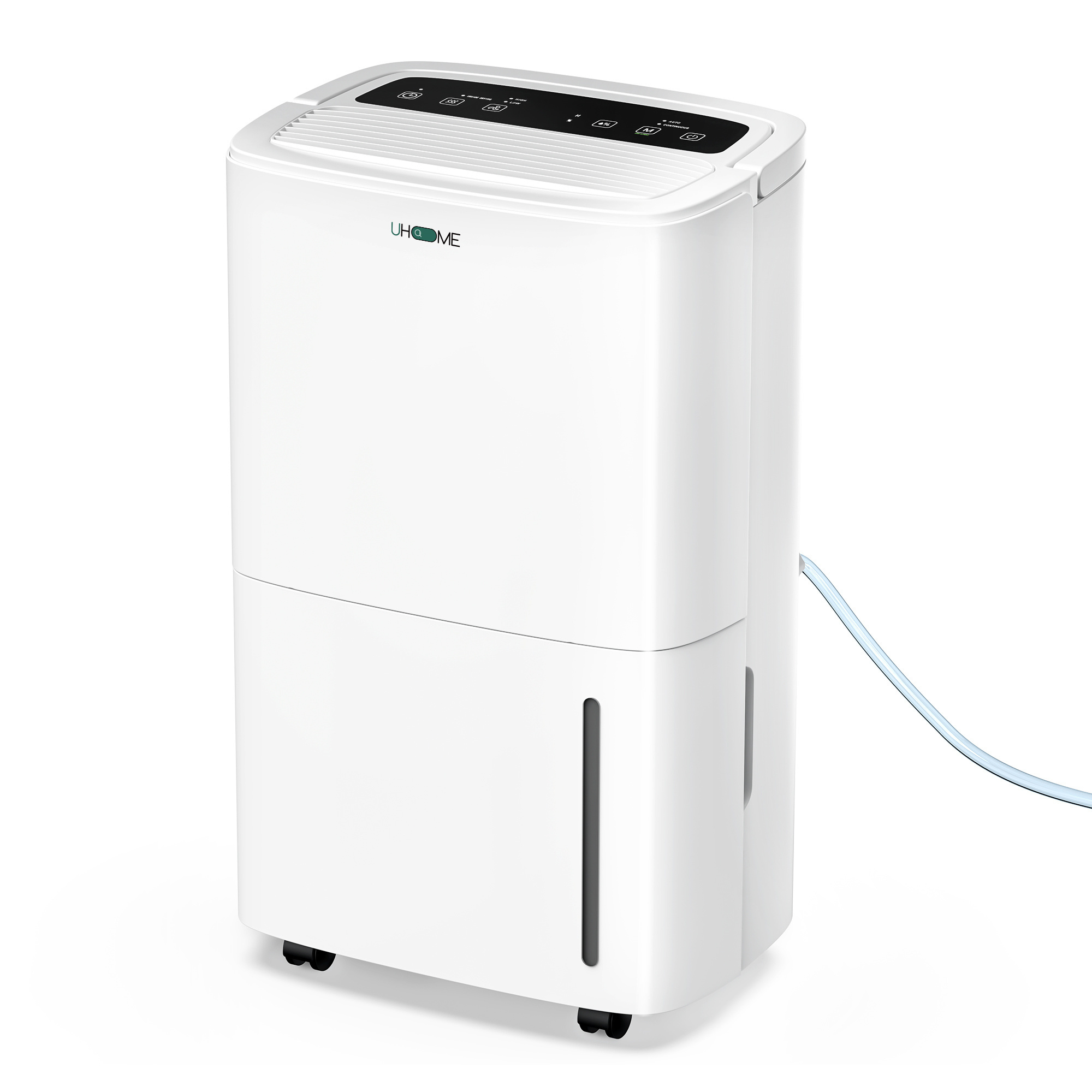 EdenDirect High-Capacity Dehumidifier — 150 Pints, 7,000 Sq. Ft., White, with Pump, Drain Hose, and Bucket, Auto Defrost, Timer, Model# NTE-UDZ1-150P-P